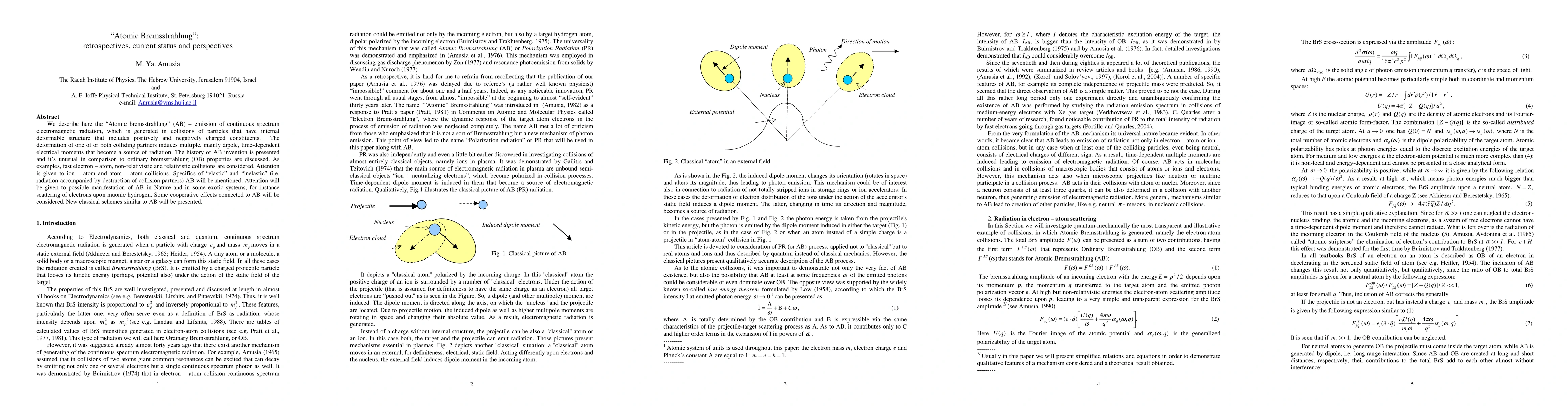 Thumbnail for Atomic Bremsstrahlung: retrospectives, current status and perspectives