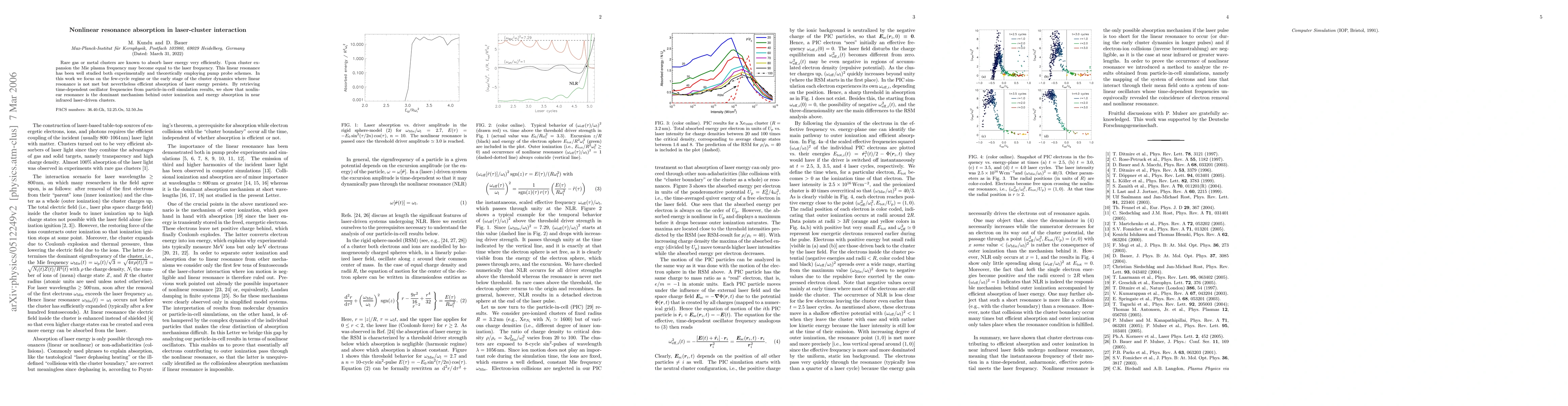 Thumbnail for Nonlinear resonance absorption in laser-cluster interaction