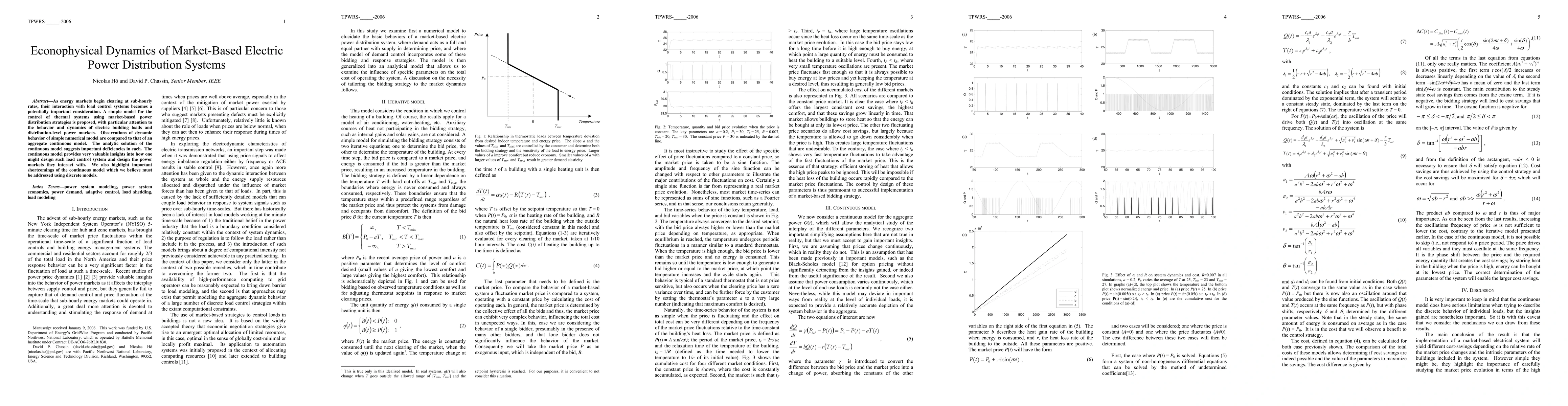 Thumbnail for Econophysical Dynamics of Market-Based Electric Power Distribution
  Systems