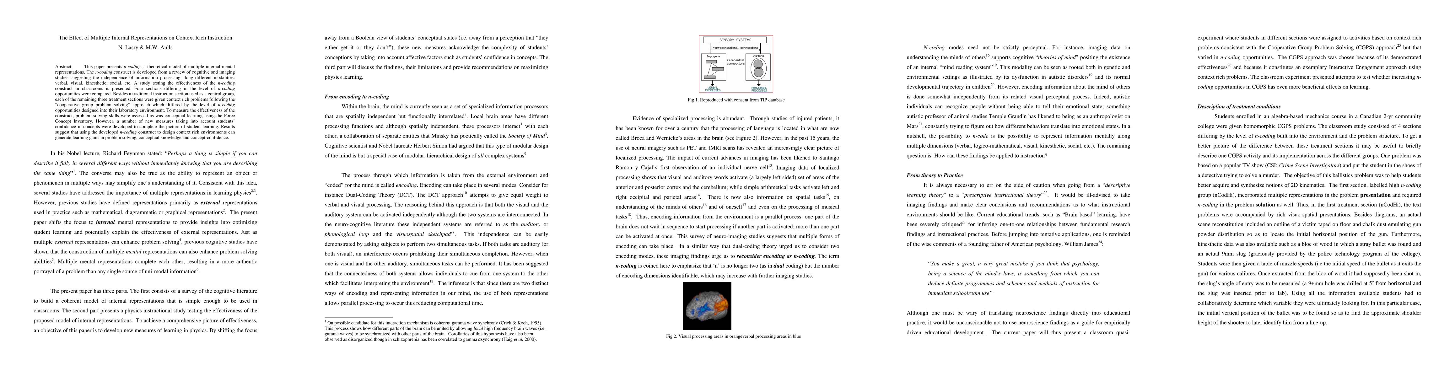 Thumbnail for The effect of multiple internal representations on context rich
  instruction