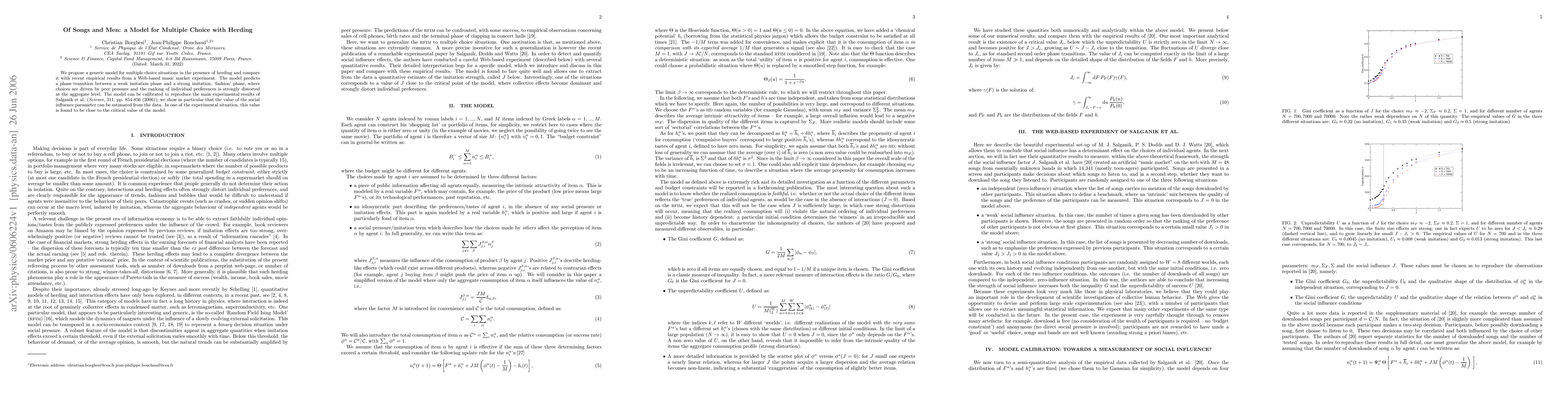 Thumbnail for Of Songs and Men: a Model for Multiple Choice with Herding