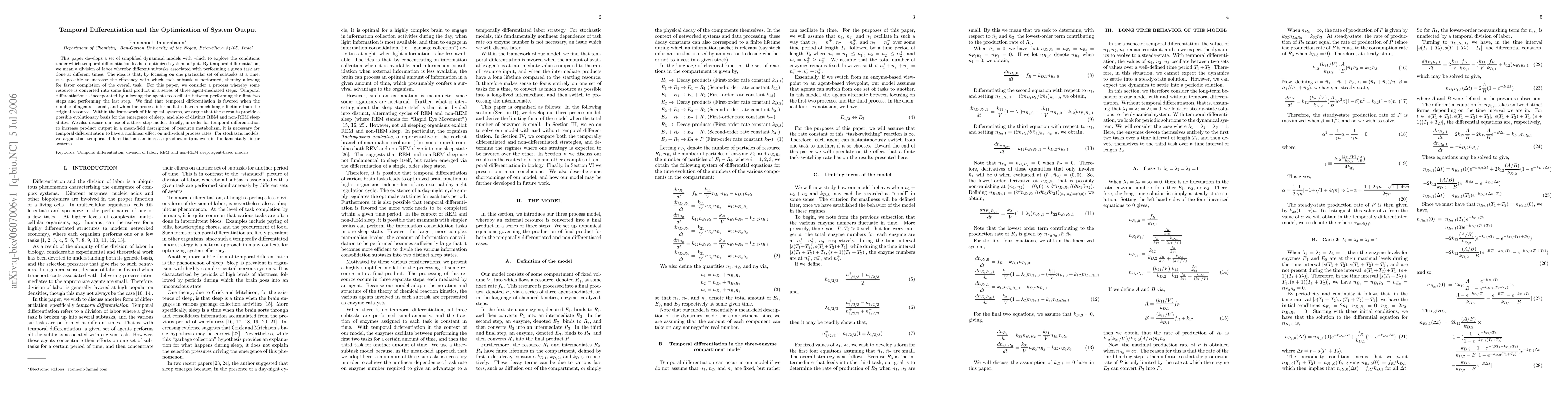 Thumbnail for Temporal differentiation and the optimization of system output