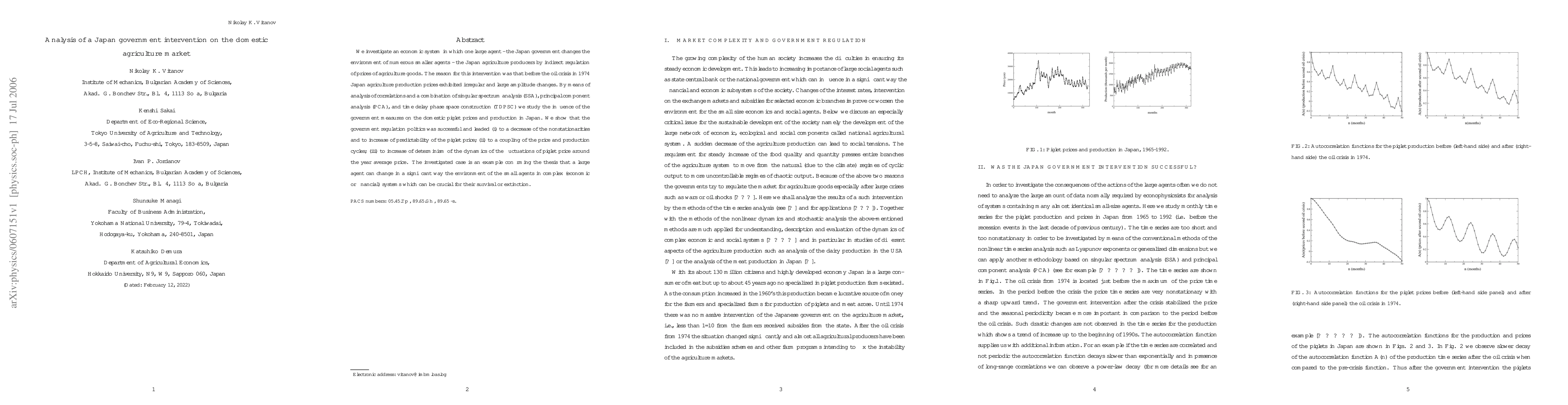 Thumbnail for Analysis of a Japan government intervention on the domestic agriculture
  market