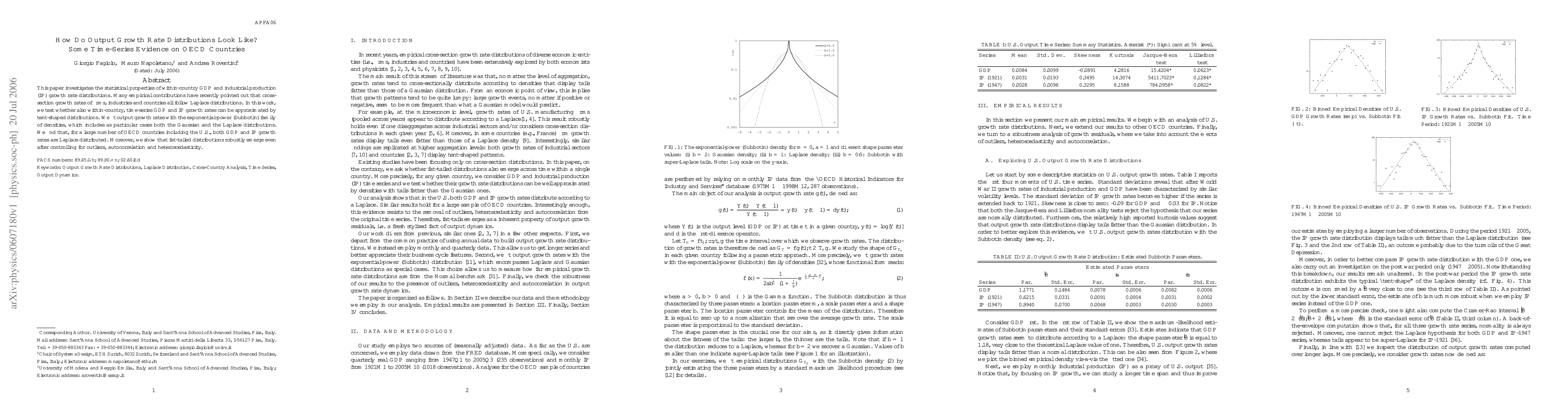 Thumbnail for How Do Output Growth Rate Distributions Look Like? Some Time-Series
  Evidence on OECD Countries