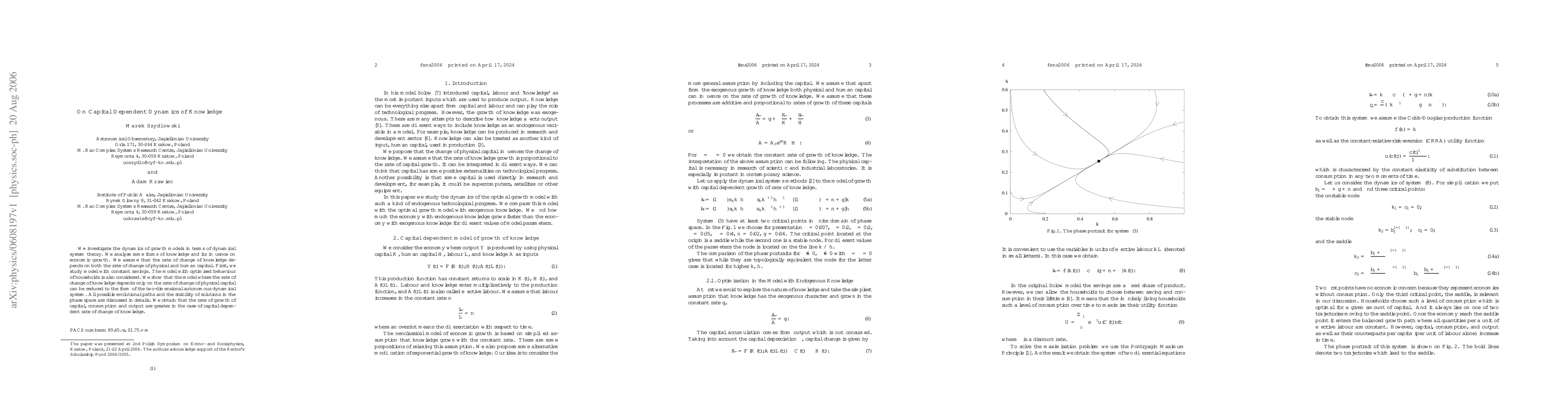 Thumbnail for On Capital Dependent Dynamics of Knowledge