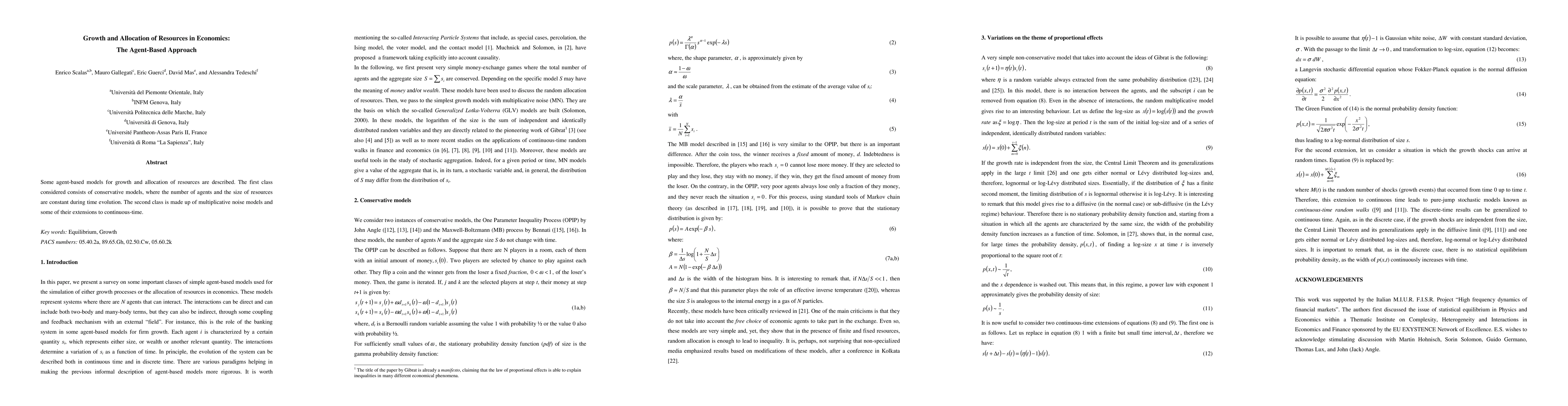 Thumbnail for Growth and Allocation of Resources in Economics: The Agent-Based
  Approach