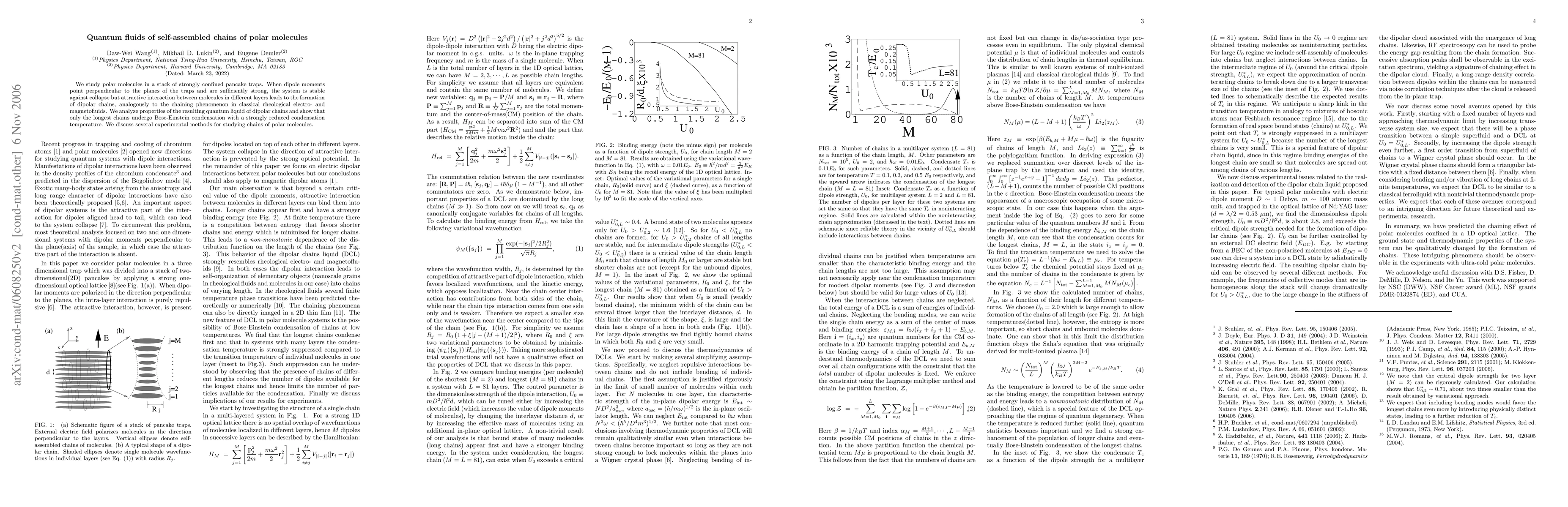 Thumbnail for Quantum fluids of self-assembled chains of polar molecules