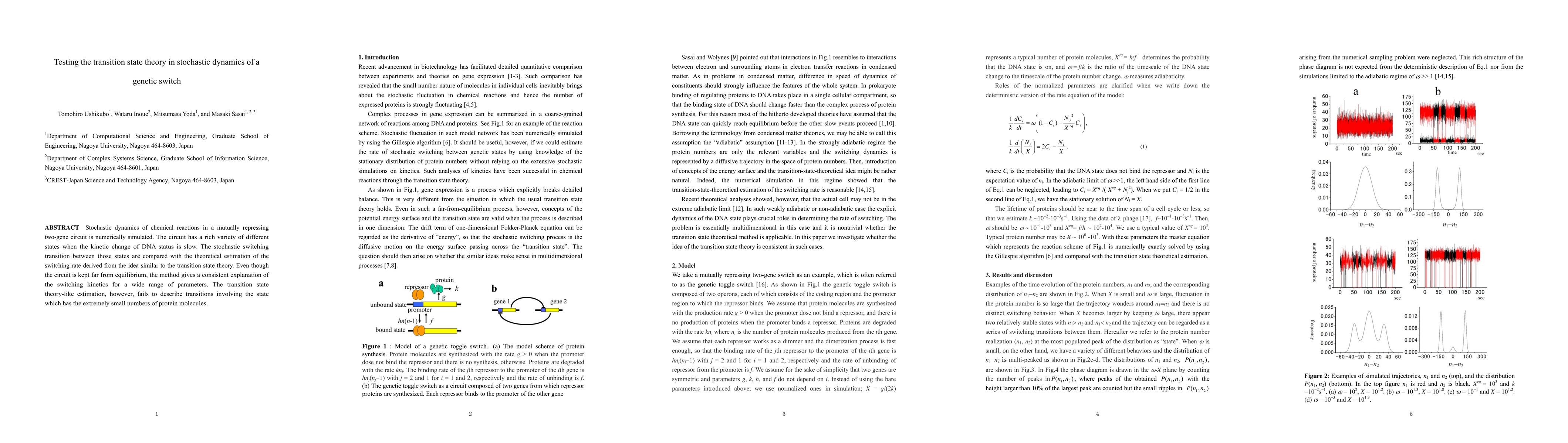 Thumbnail for Testing the transition state theory in stochastic dynamics of a genetic
  switch