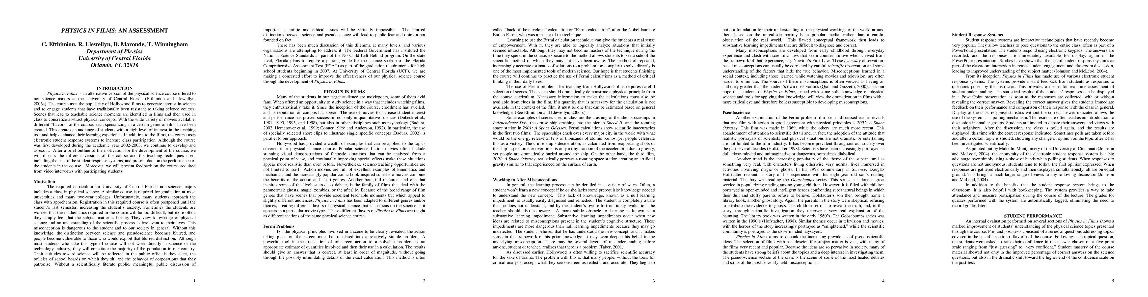 Thumbnail for Physics in Films: An Assessment