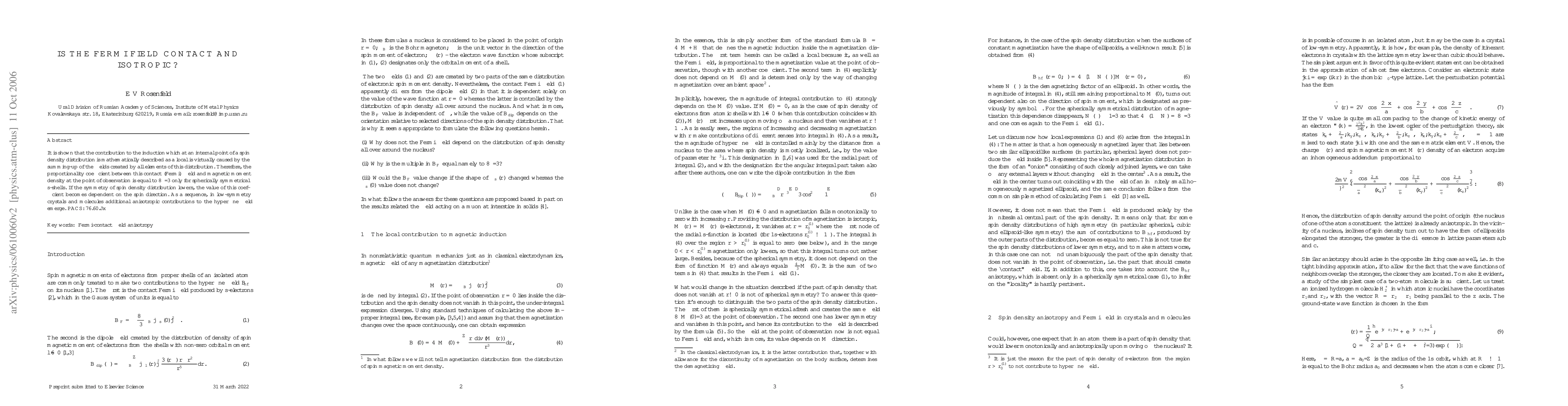 Thumbnail for Is the Fermi field contact and isotropic?
