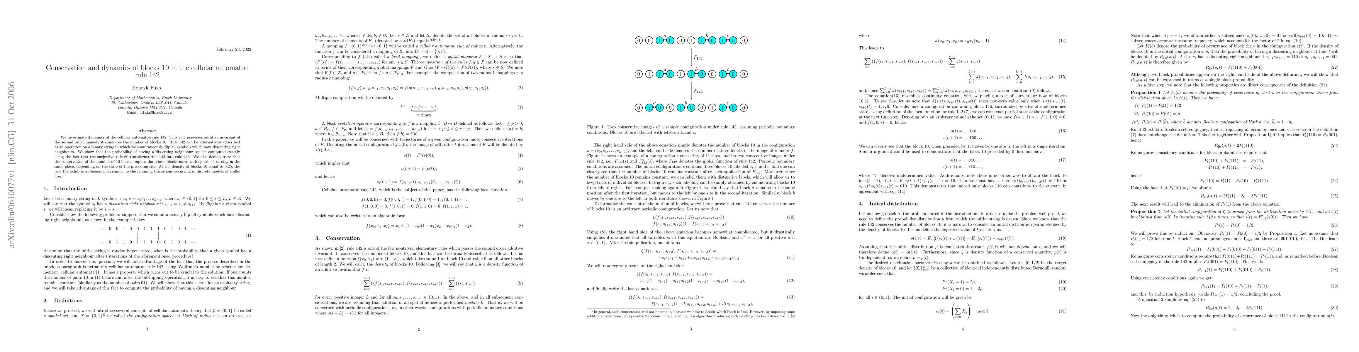 Thumbnail for Dynamics of the Cellular Automaton Rule 142