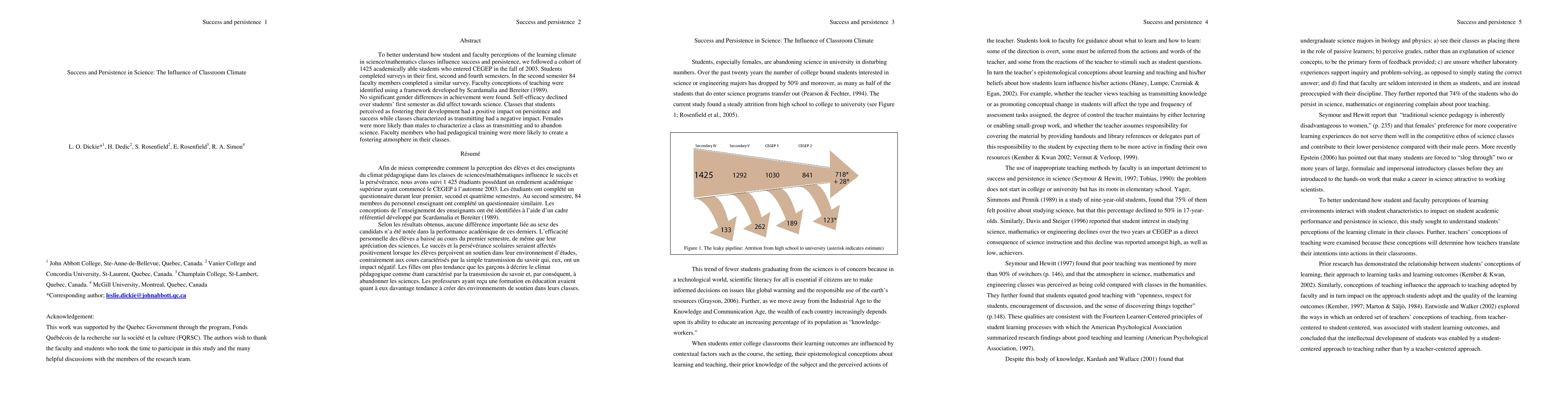 Thumbnail for Success and Persistence in Science: The Influence of Classroom Climate