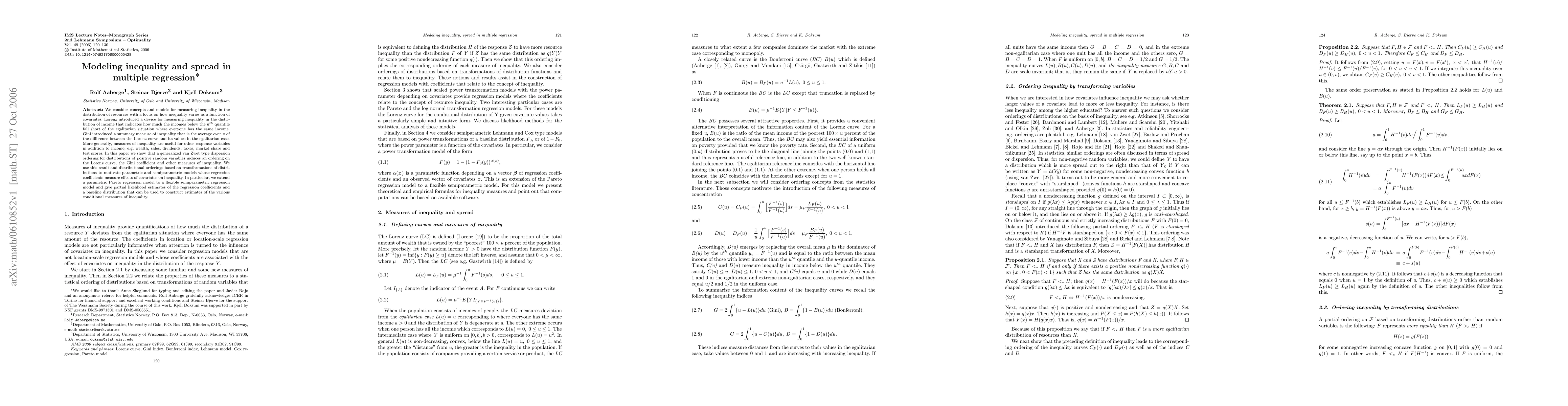 Thumbnail for Modeling inequality and spread in multiple regression