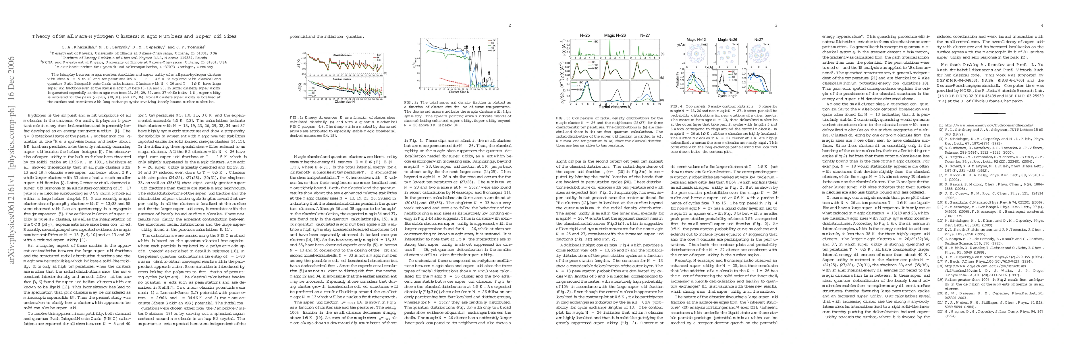 Thumbnail for Theory of Small Para-Hydrogen Clusters: Magic Numbers and Superfluid
  Sizes