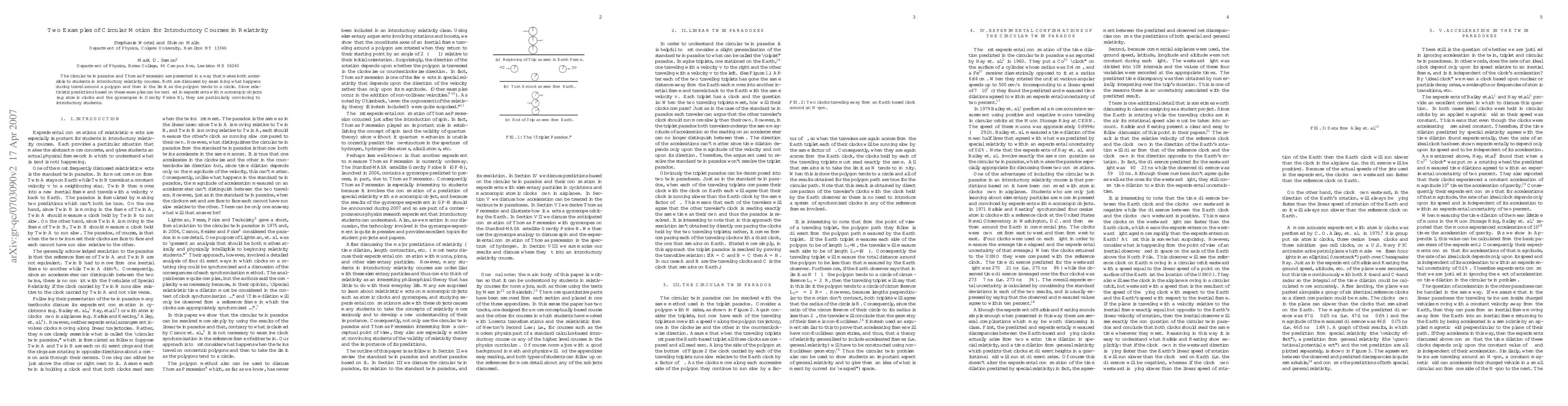 Thumbnail for Two Examples of Circular Motion for Introductory Courses in Relativity