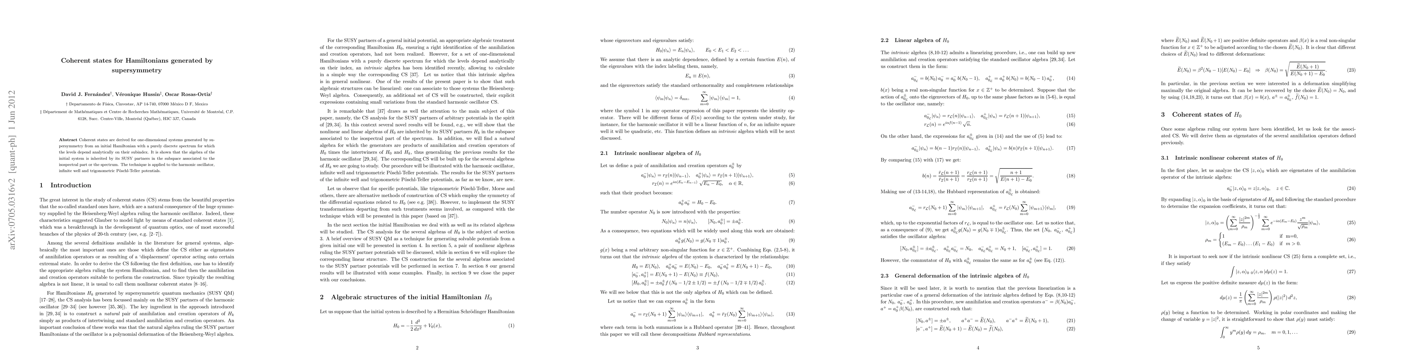 Thumbnail for Coherent states for Hamiltonians generated by supersymmetry