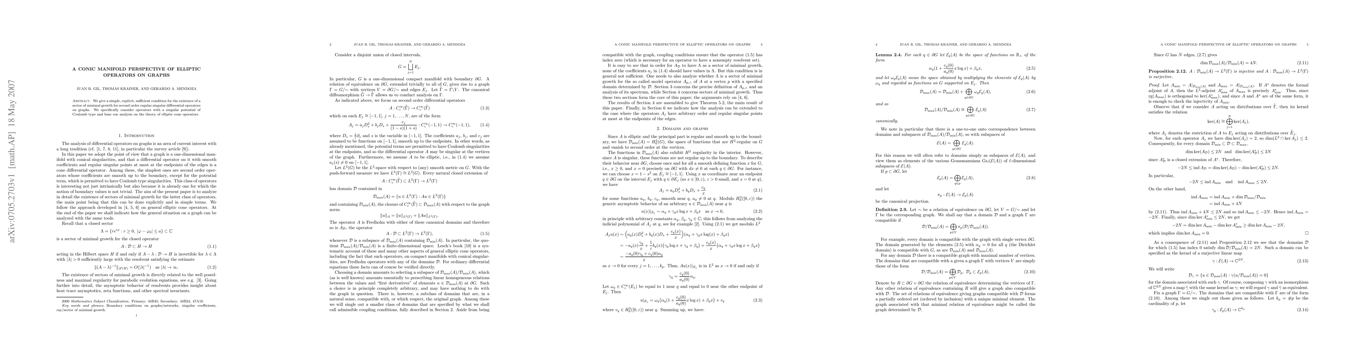 Thumbnail for A conic manifold perspective of elliptic operators on graphs