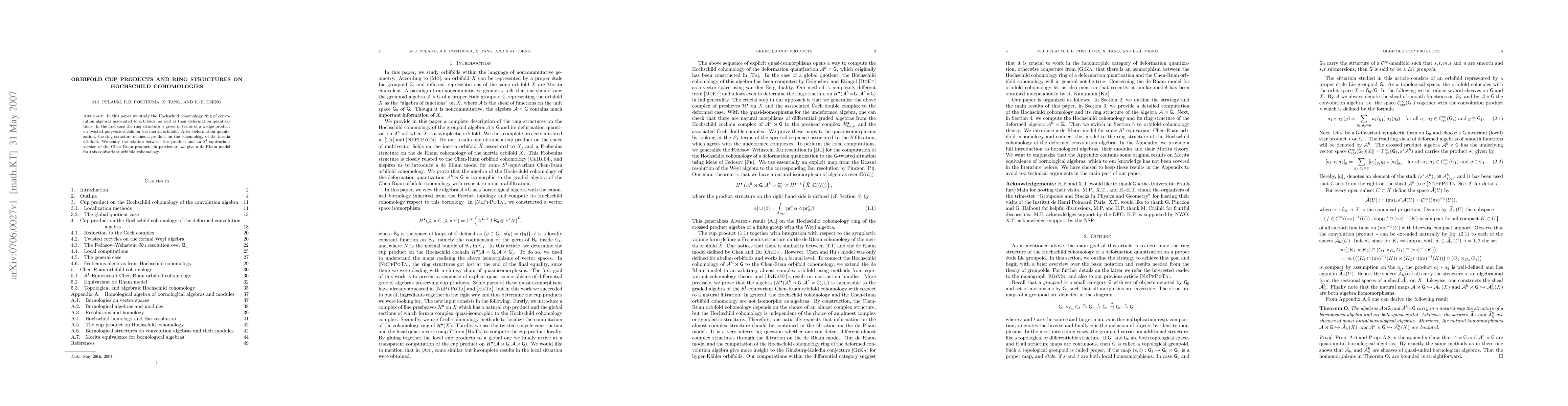 Thumbnail for Orbifold cup products and ring structures on Hochschild cohomologies