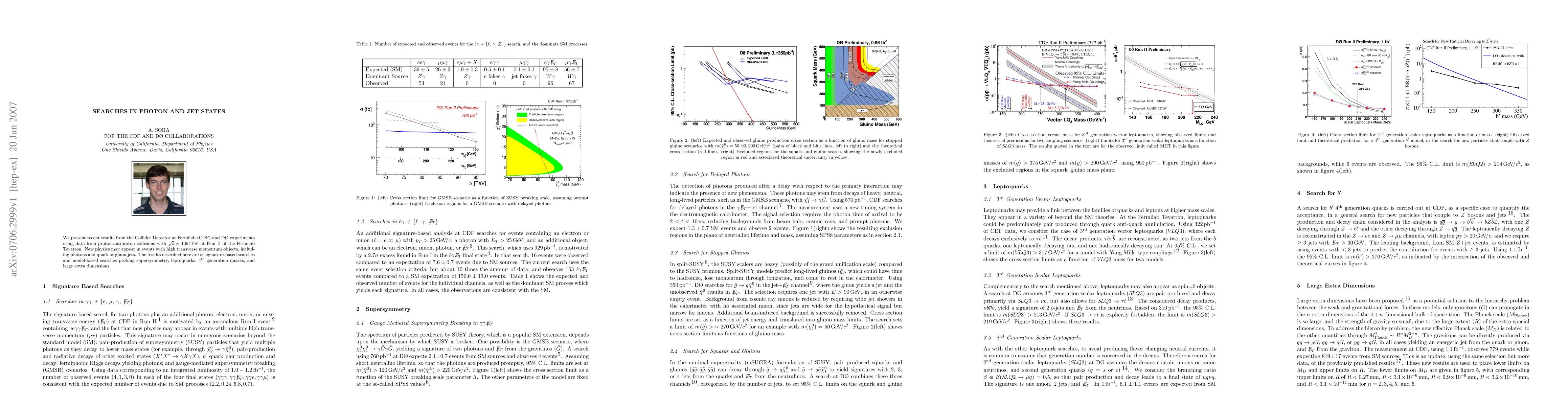 Thumbnail for Searches in Photon and Jet States
