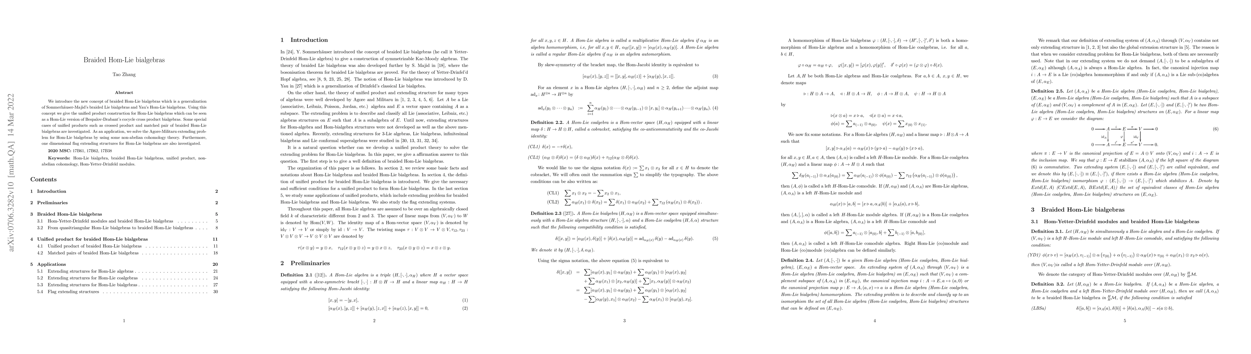 Thumbnail for Braided Hom-Lie bialgebras