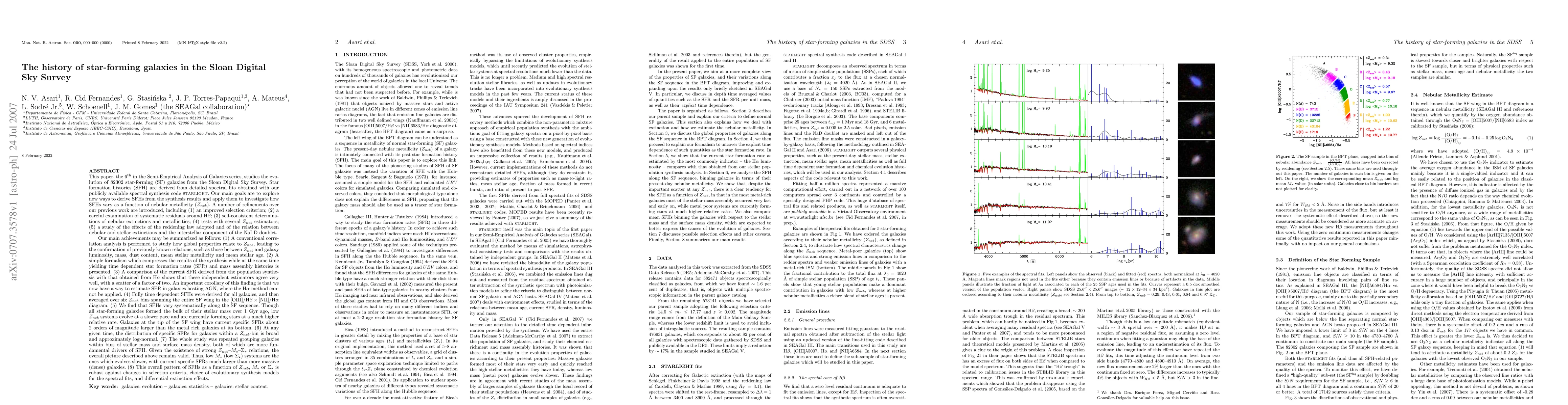 Thumbnail for The history of star-forming galaxies in the Sloan Digital Sky Survey