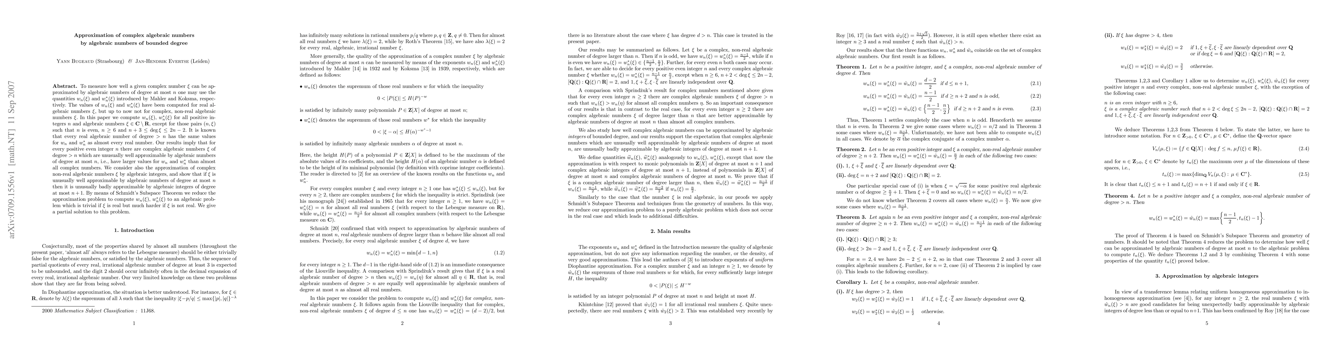 Thumbnail for Approximation of complex algebraic numbers by algebraic numbers of
  bounded degree