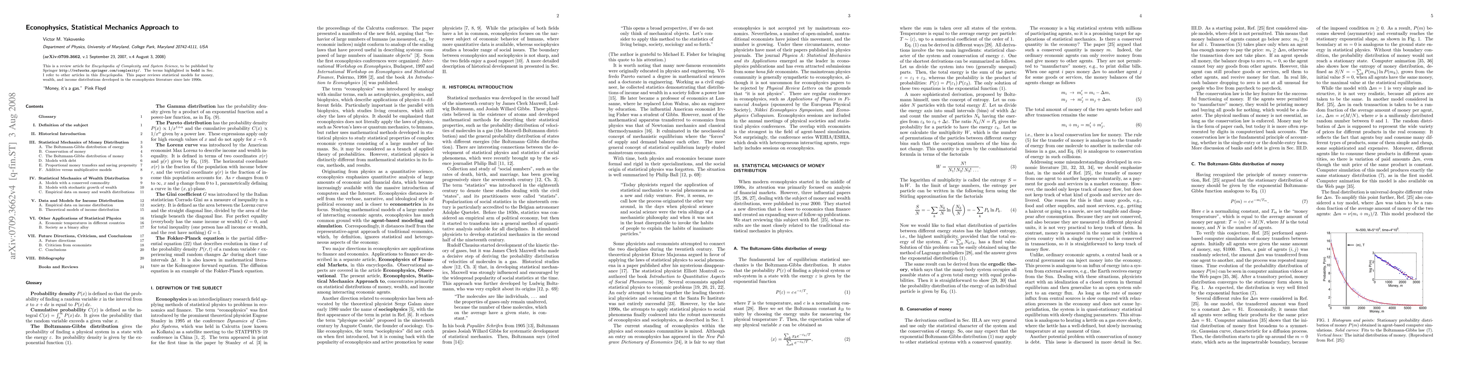 Thumbnail for Econophysics, Statistical Mechanics Approach to