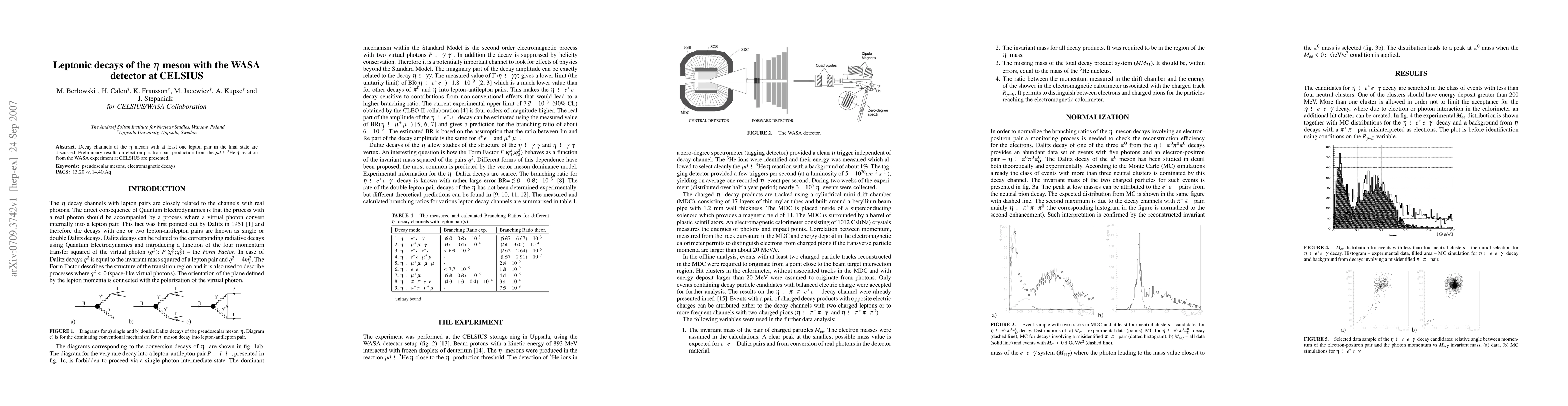 Thumbnail for Leptonic decays of the eta meson with the WASA detector at CELSIUS
