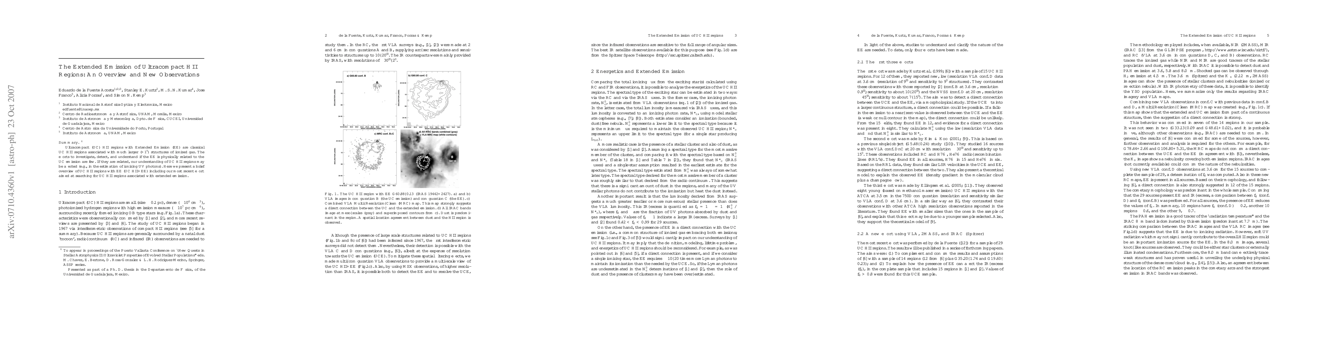 Thumbnail for The Extended Emission of Ultracompact HII Regions: An Overview and New
  Observations