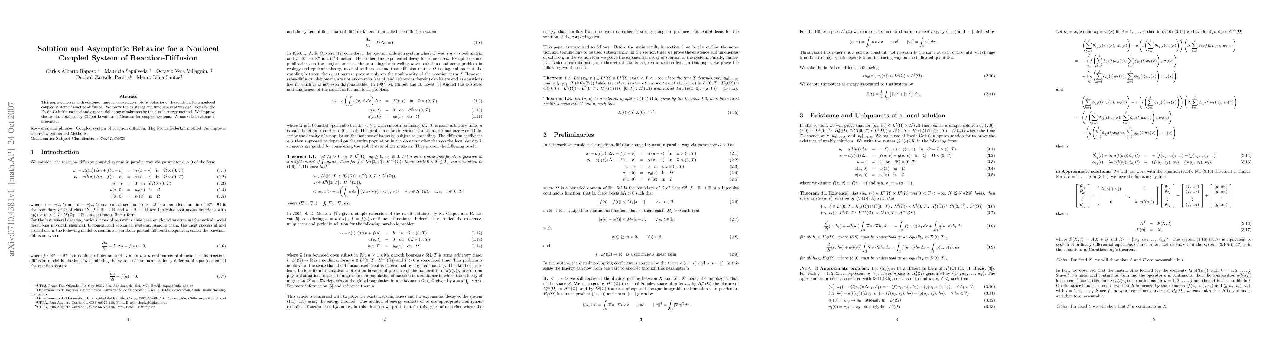 Thumbnail for Solution and Asymptotic Behavior for a Nonlocal Coupled System of
  Reaction-Diffusion
