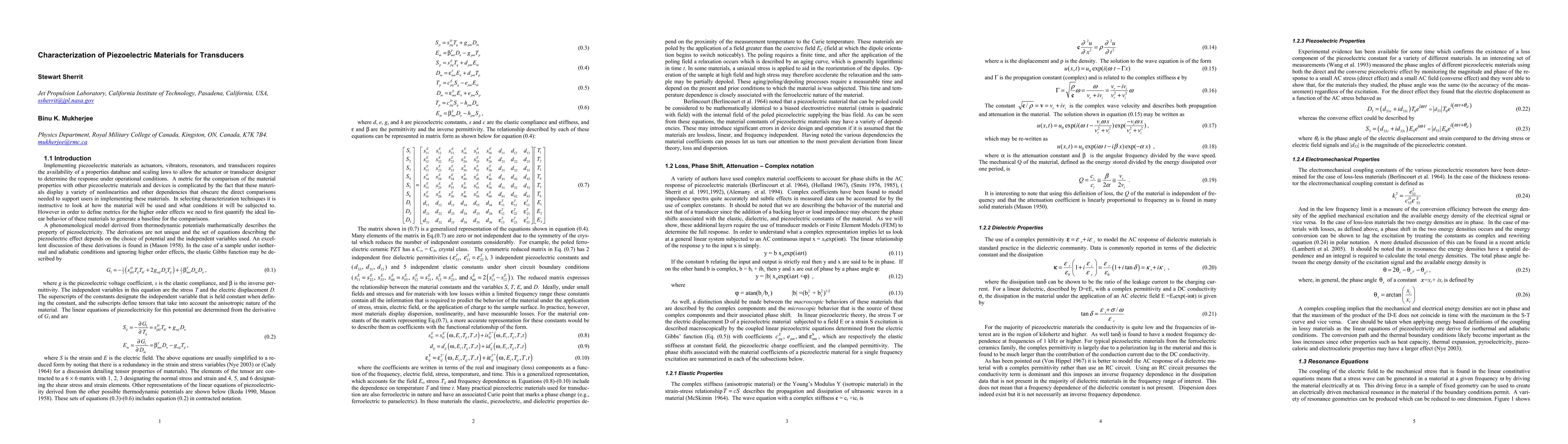 Thumbnail for Characterization of Piezoelectric Materials for Transducers