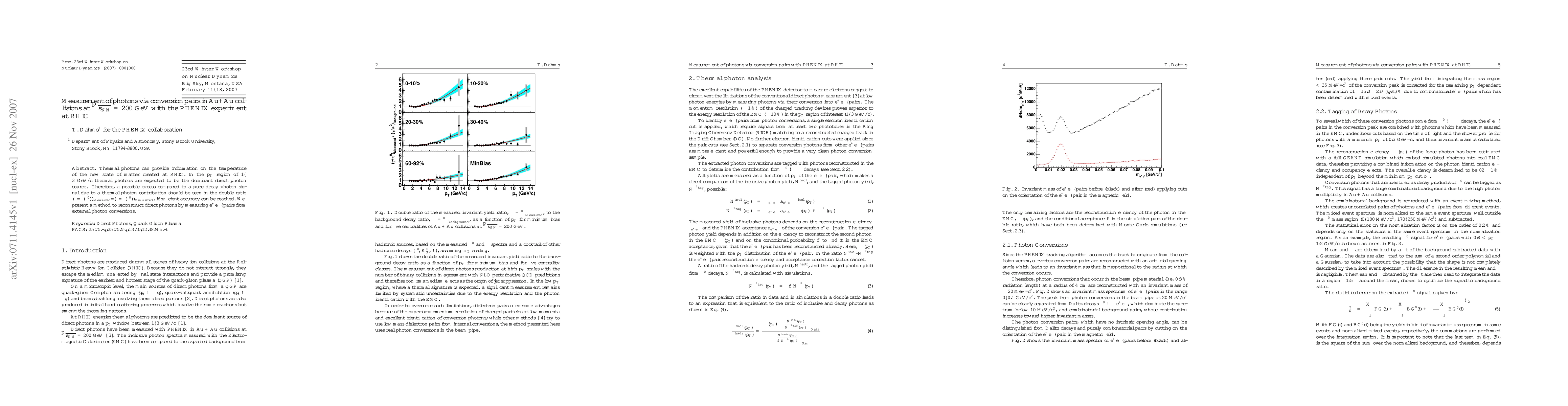 Thumbnail for Measurement of photons via conversion pairs in Au+Au collisions at
  sqrt(s_NN) = 200 GeV with the PHENIX experiment at RHIC