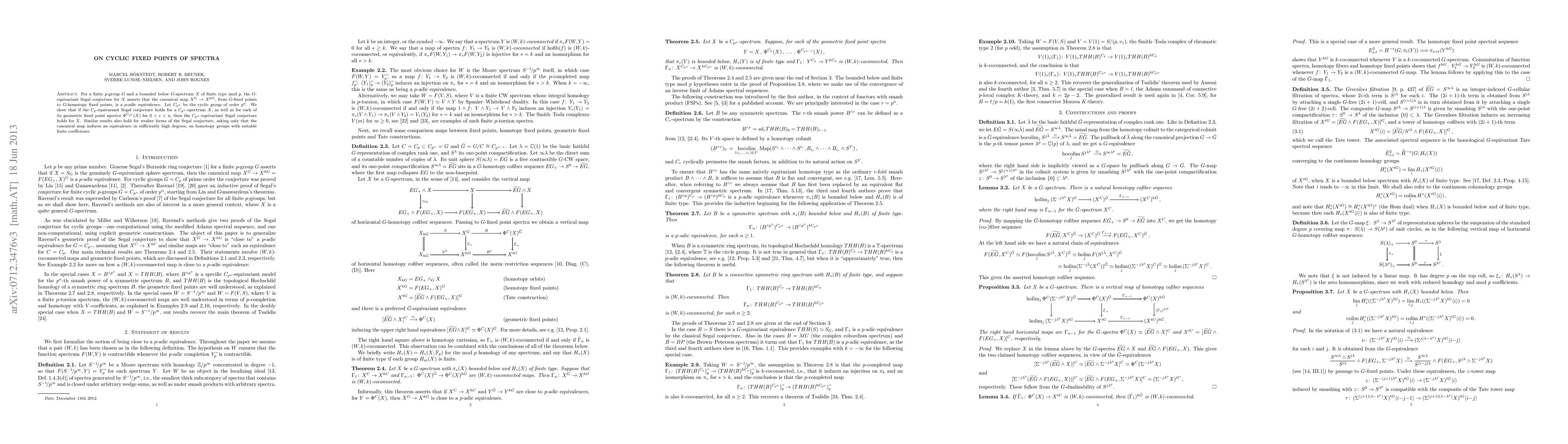 Thumbnail for On cyclic fixed points of spectra