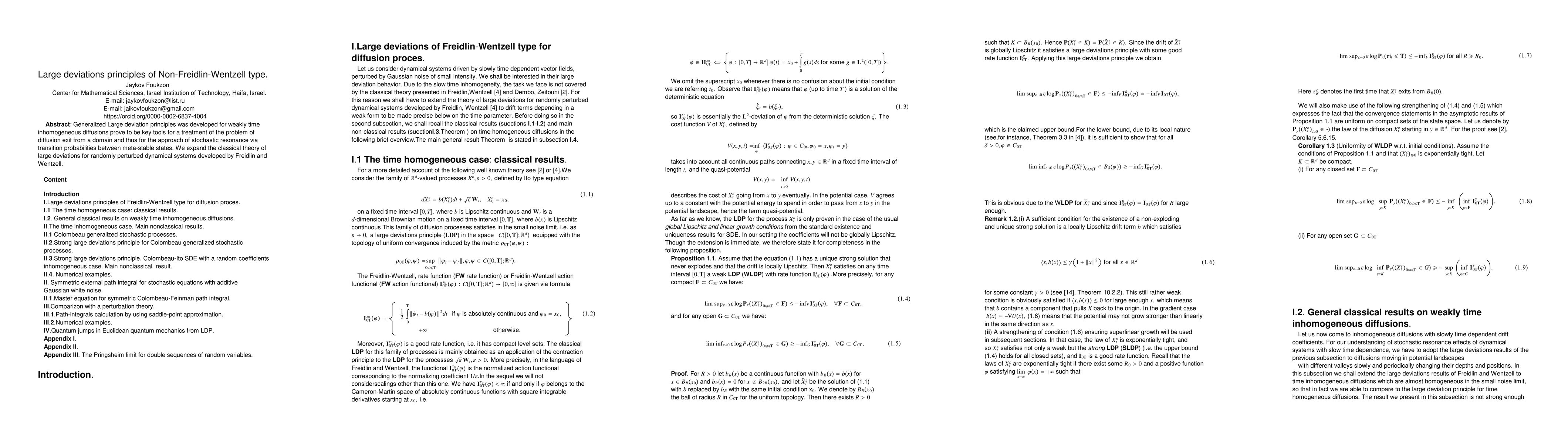 Thumbnail for Large deviations principles of Non-Freidlin-Wentzell type