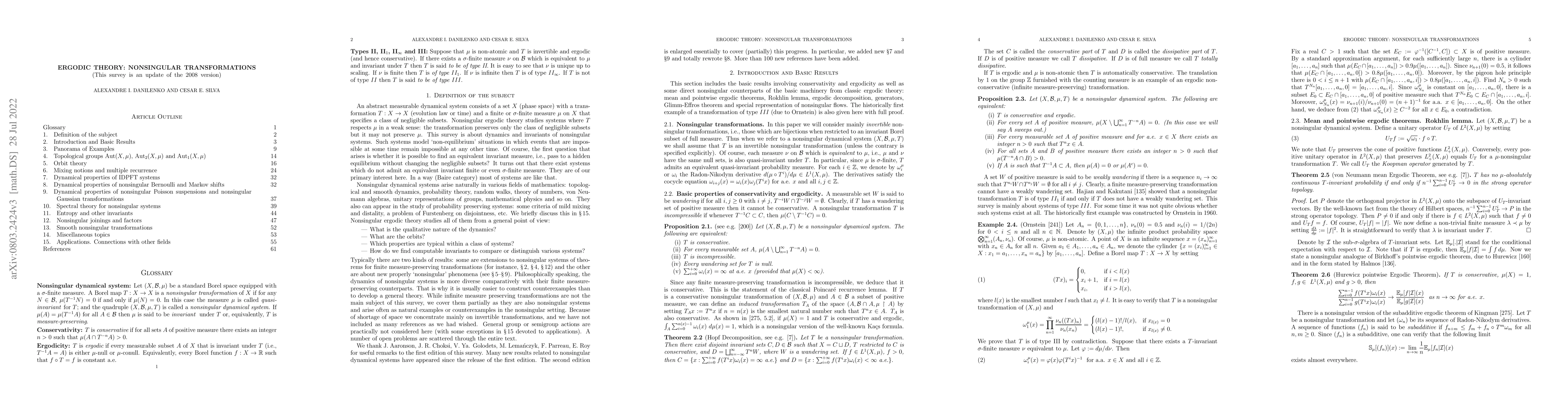 Thumbnail for Ergodic Theory: Nonsingular Transformations