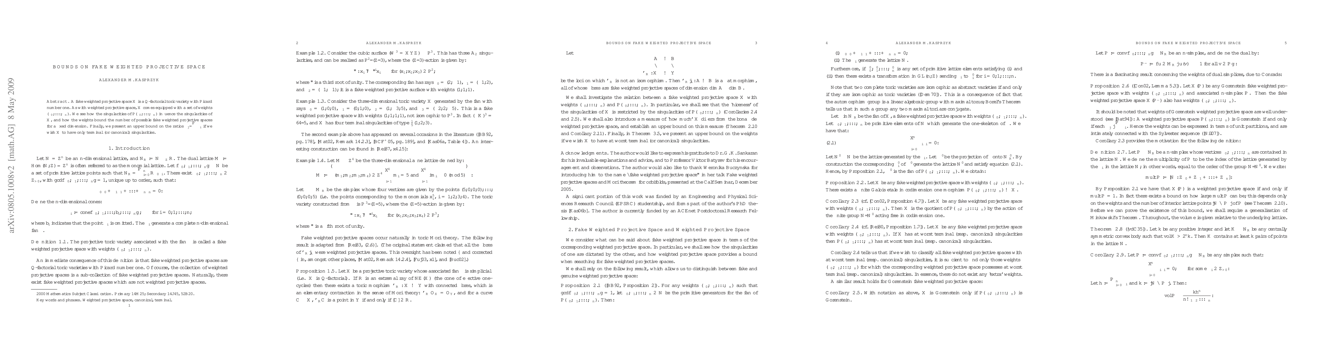 Thumbnail for Bounds on Fake Weighted Projective Space