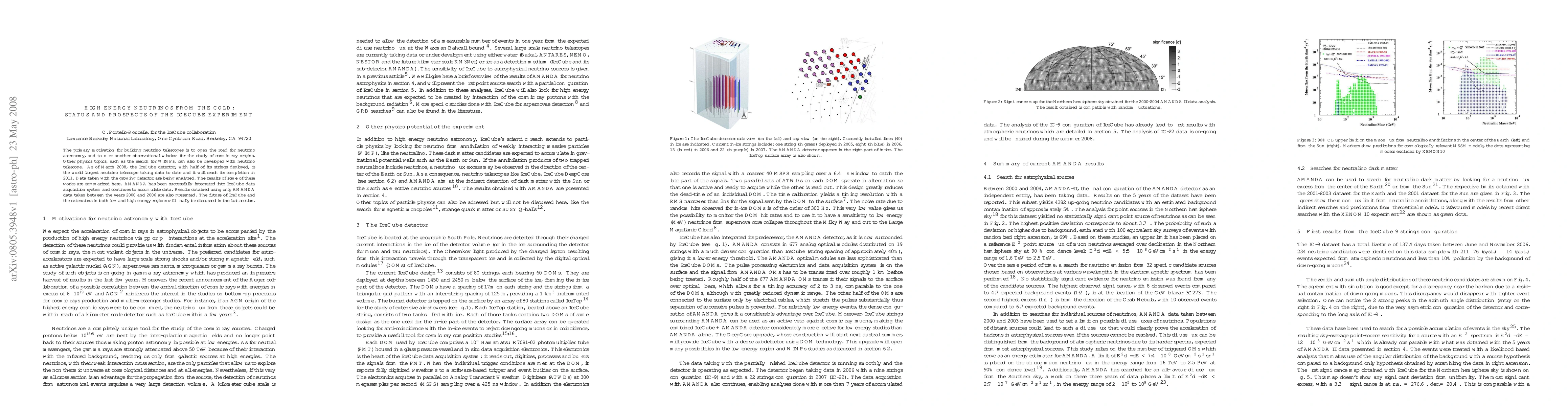 Thumbnail for High Energy Neutrinos from the Cold: Status and Prospects of the Icecube
  Experiment