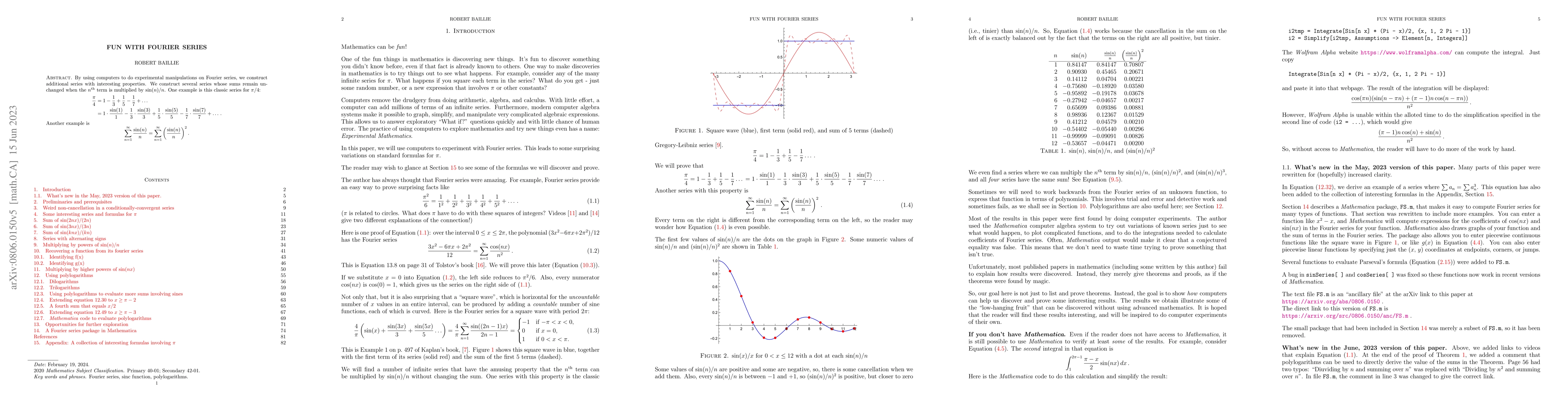 Thumbnail for Fun With Fourier Series