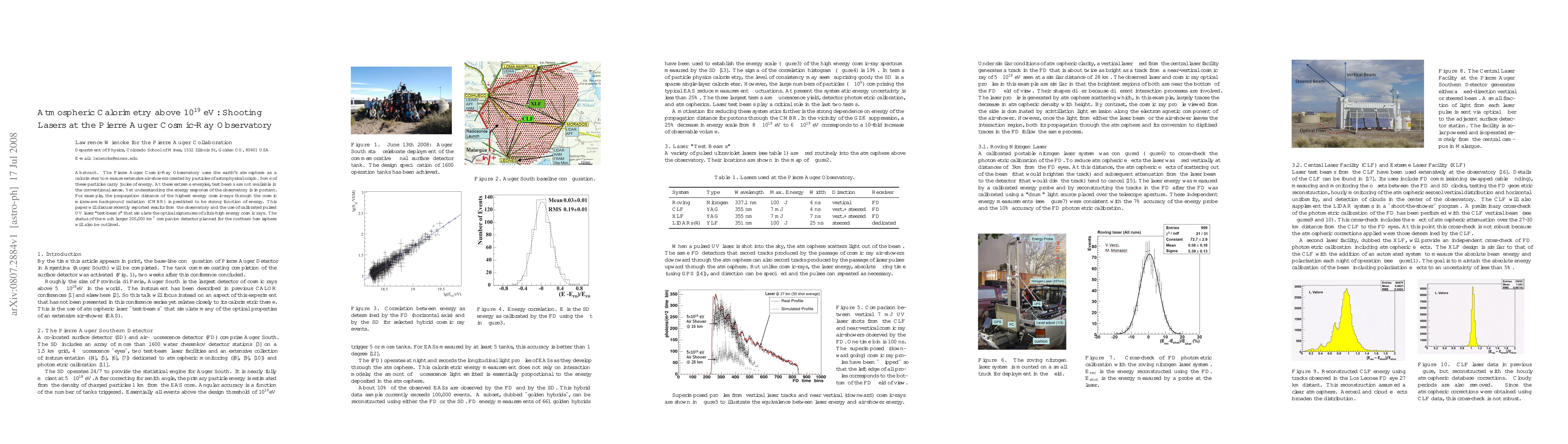 Thumbnail for Atmospheric Calorimetry above 10$^{19}$ eV: Shooting Lasers at the
  Pierre Auger Cosmic-Ray Observatory