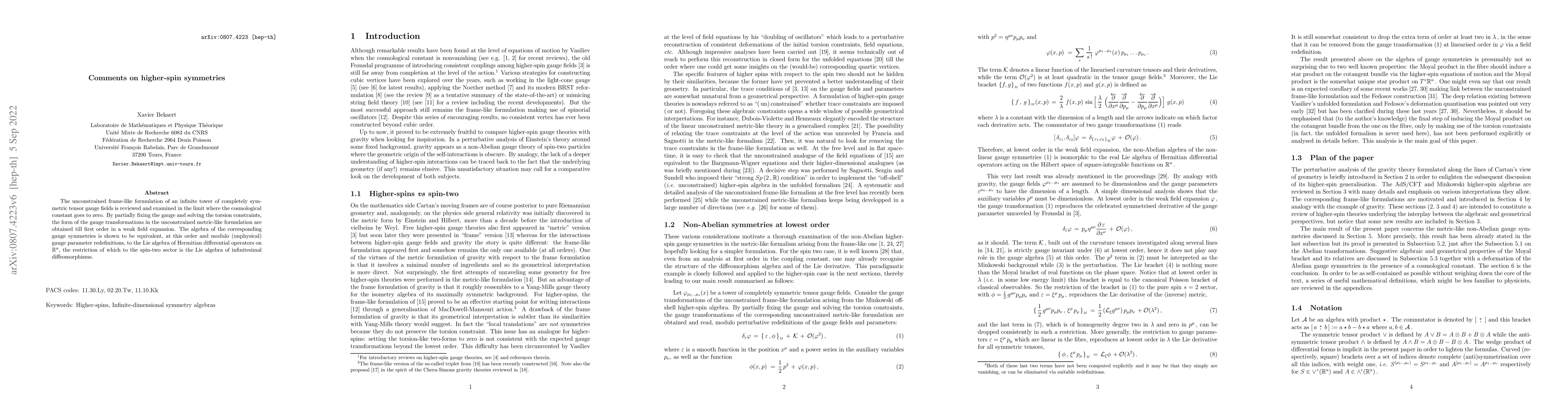 Thumbnail for Comments on higher-spin symmetries