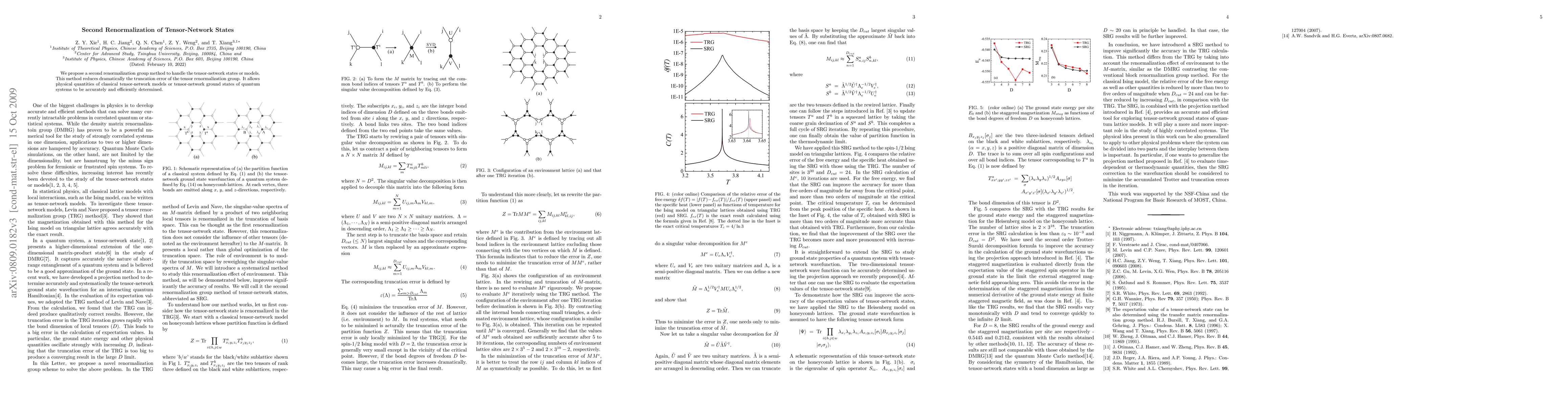 Thumbnail for Second Renormalization of Tensor-Network States