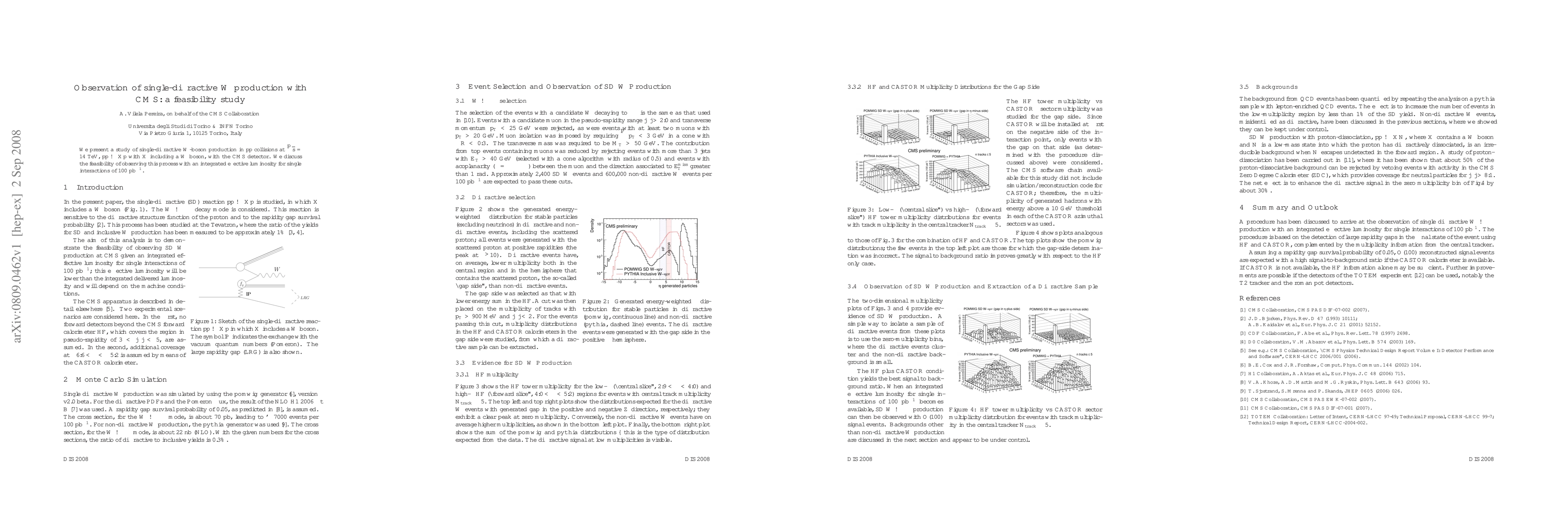 Thumbnail for Observation of single-diffractive W production with CMS: a feasibility
  study