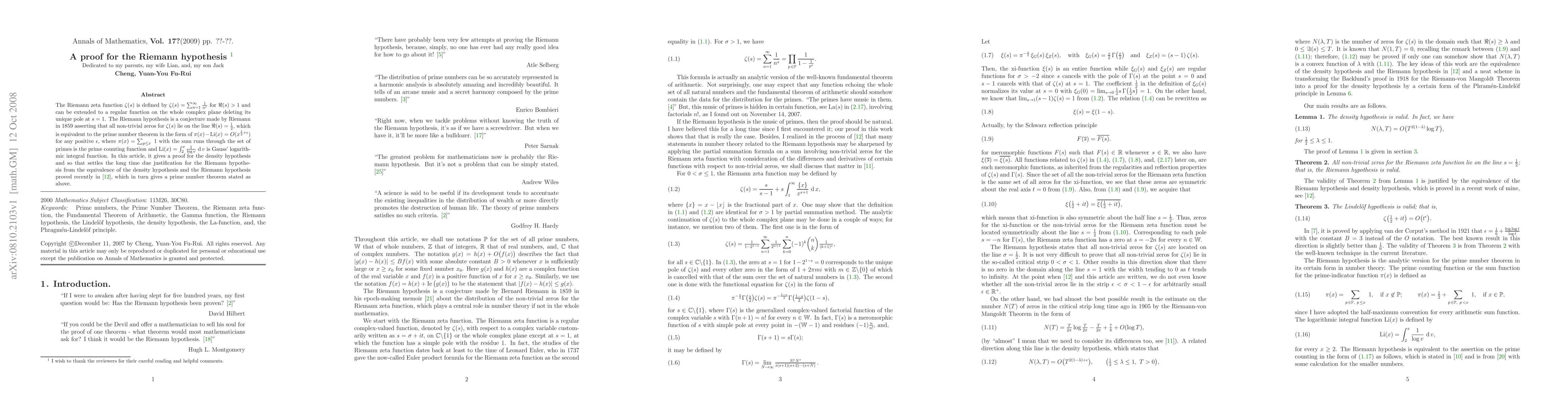 Thumbnail for Proof of the strong Density Hypothesis