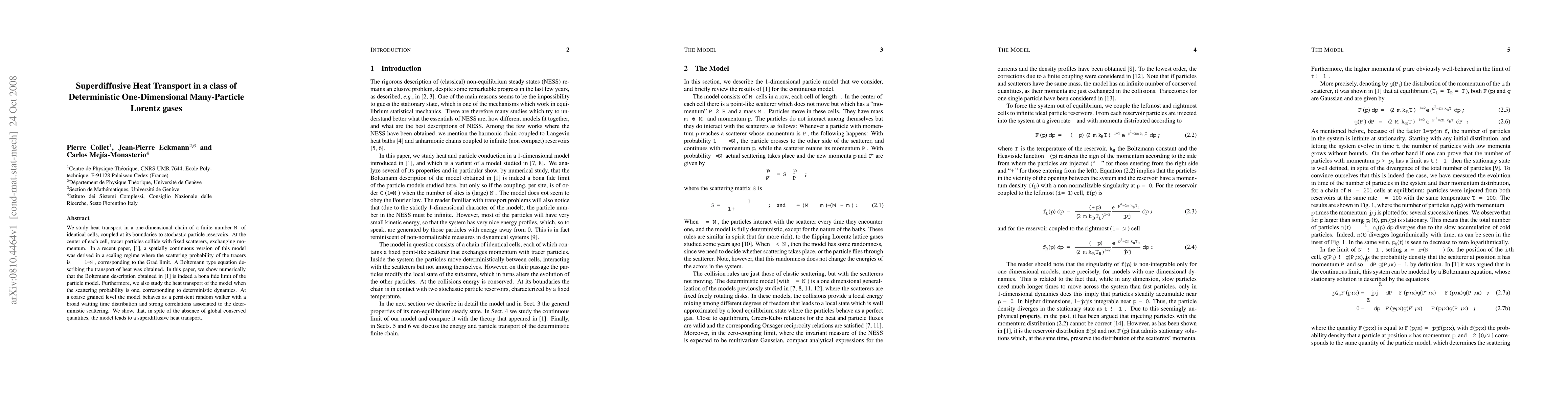 Thumbnail for Superdiffusive Heat Transport in a class of Deterministic
  One-Dimensional Many-Particle Lorentz gases