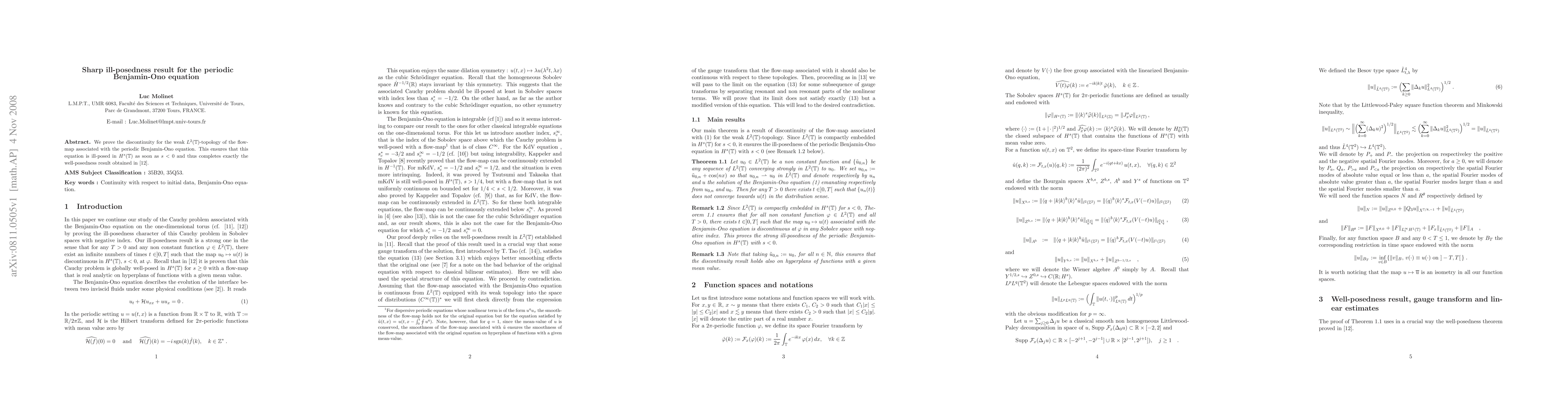 Thumbnail for Sharp ill-posedness result for the periodic Benjamin-Ono equation