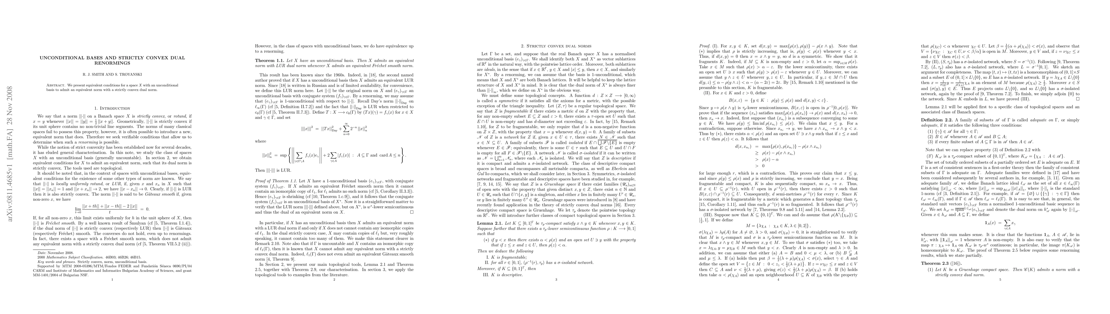Thumbnail for Unconditional bases and strictly convex dual renormings