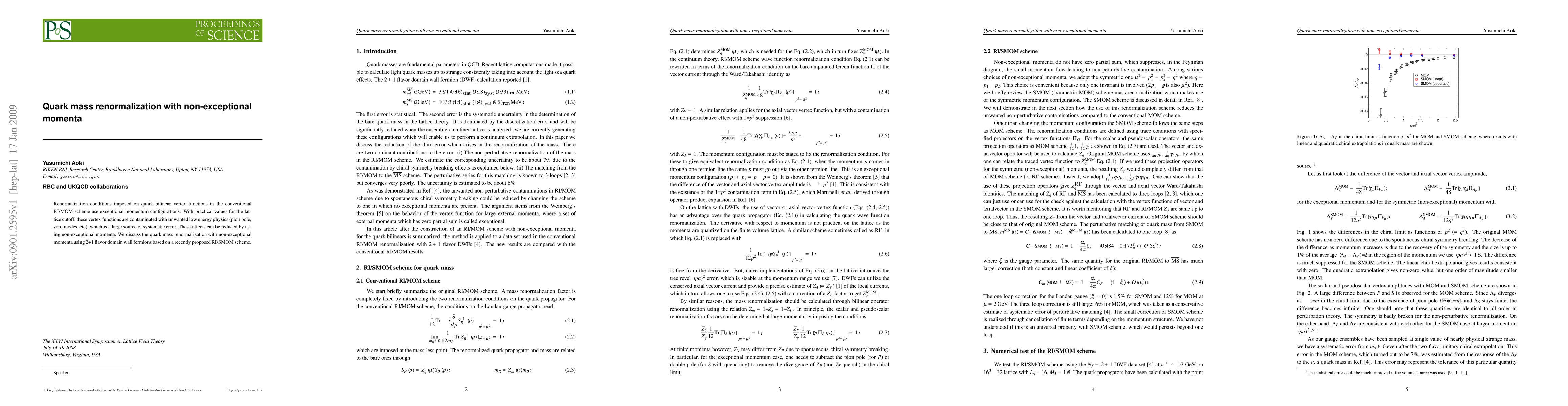 Thumbnail for Quark mass renormalization with non-exceptional momenta