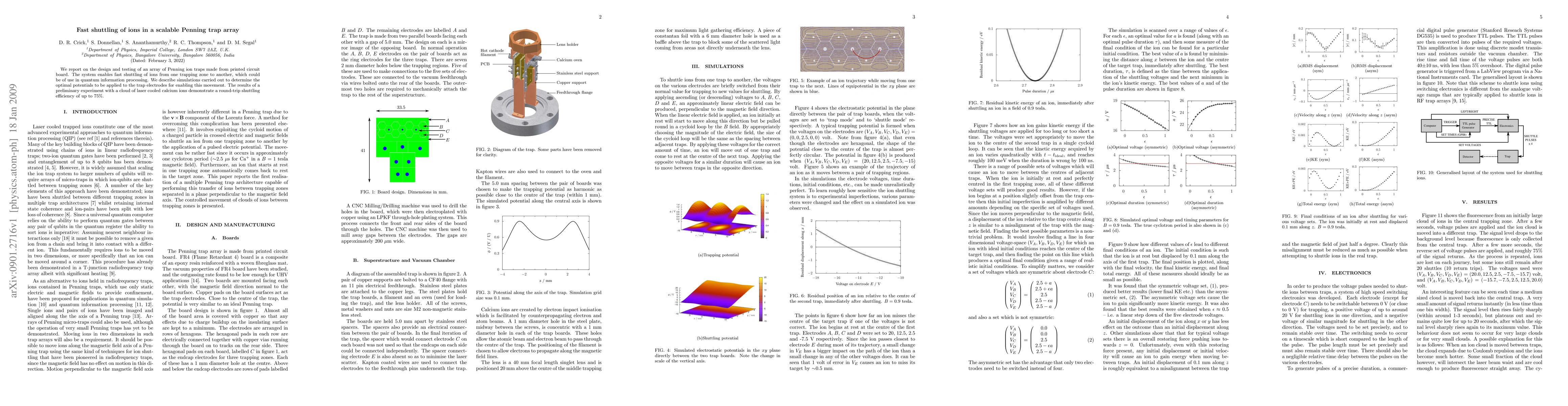 Thumbnail for Fast shuttling of ions in a scalable Penning trap array
