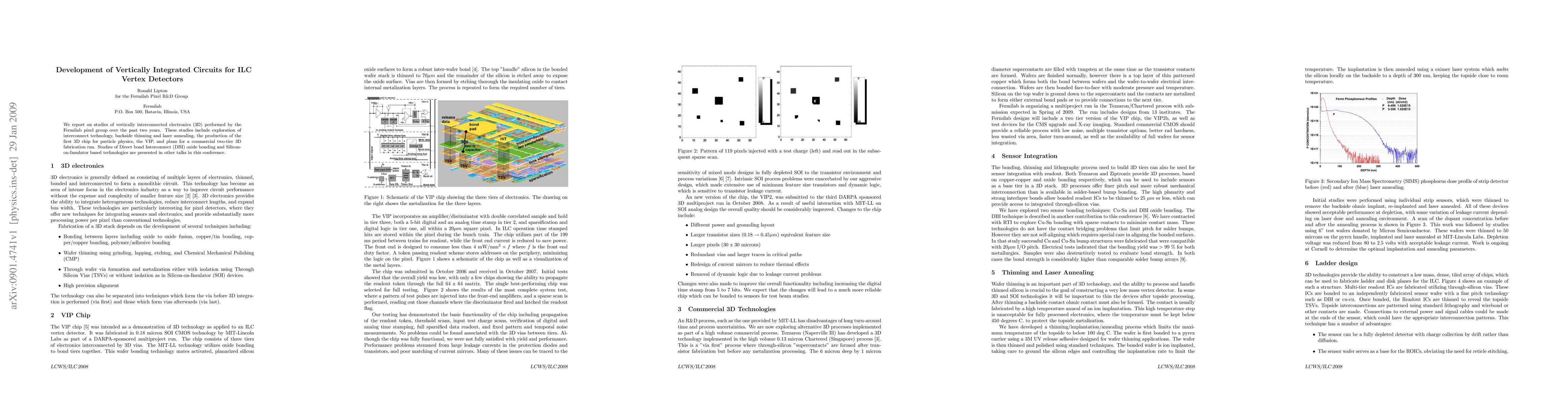 Thumbnail for Development of Vertically Integrated Circuits for ILC Vertex Detectors