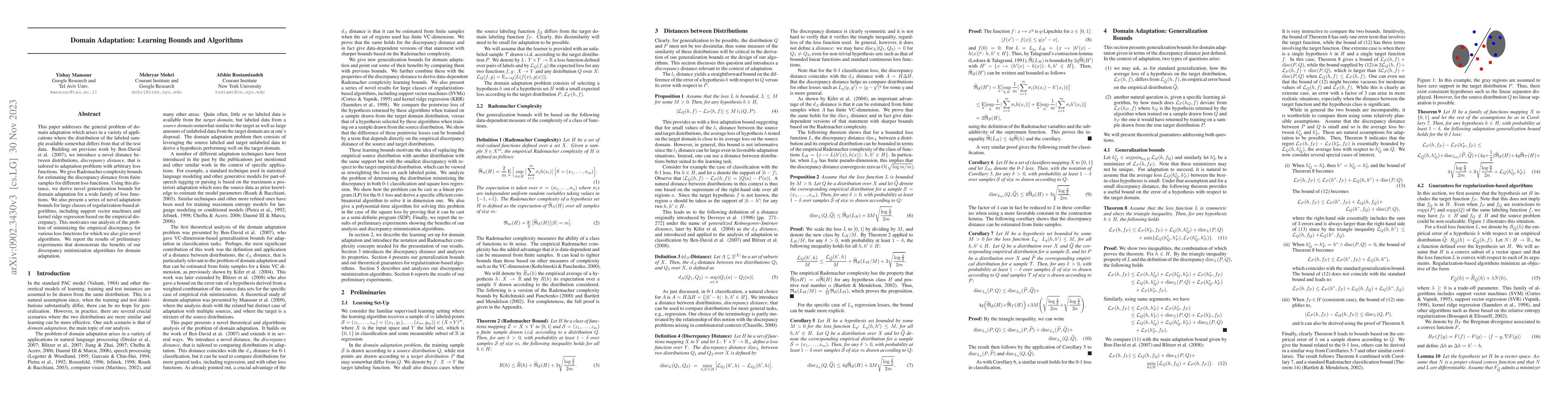 Thumbnail for Domain Adaptation: Learning Bounds and Algorithms